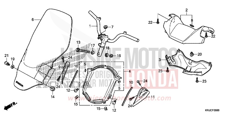 TUYAU DE GUIDON/REVETEMENT DE GUIDON von S-wing ABS PEARL COOL WHITE (NHA16) von 2012